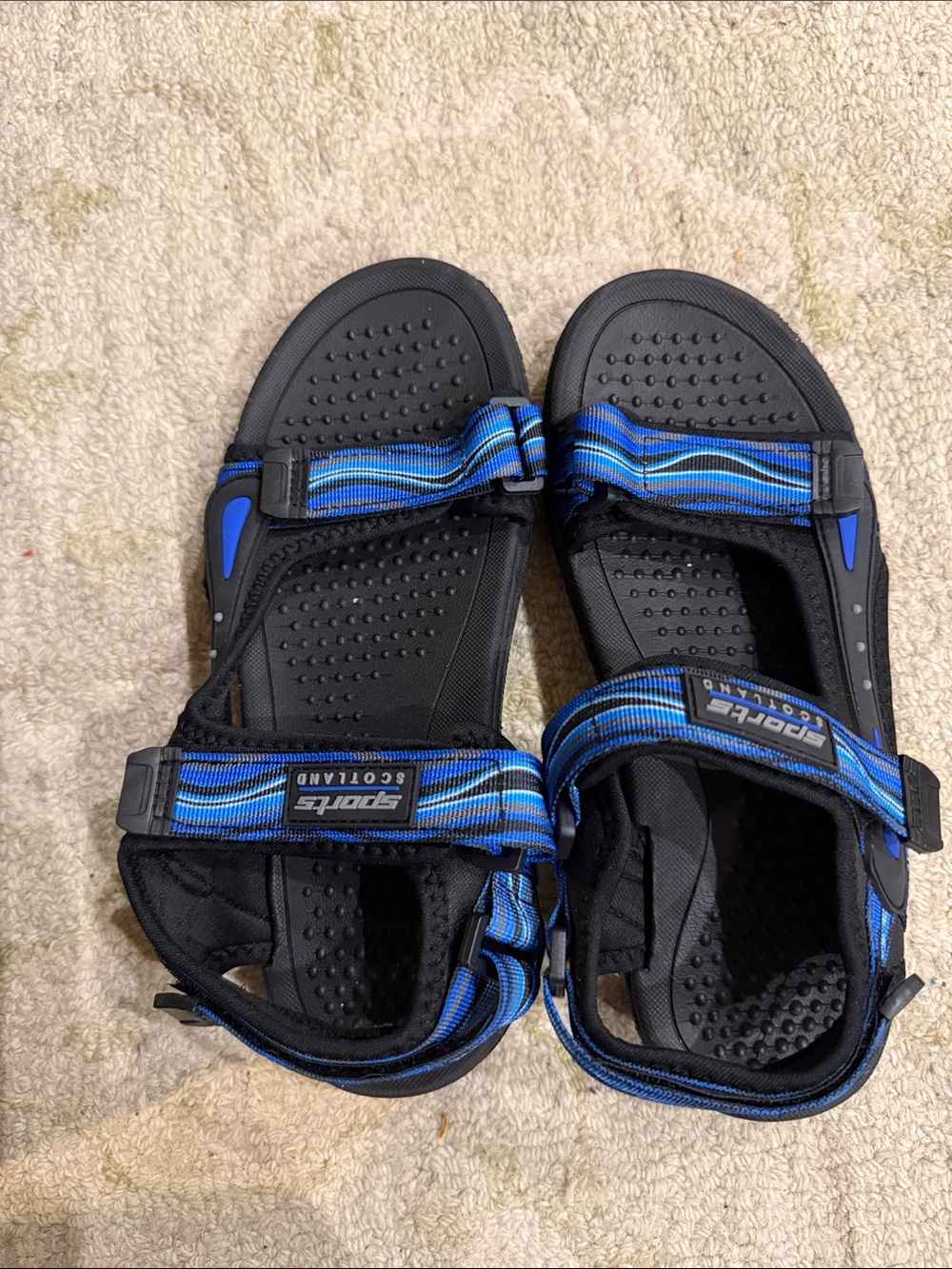 Blue Strappy Sport Sandals for Women